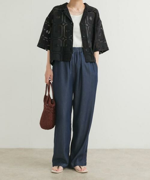 URBAN RESEARCH DOORS / アーバンリサーチ ドアーズ デニムパンツ | リヨセルデニムイージーパンツ | 詳細1