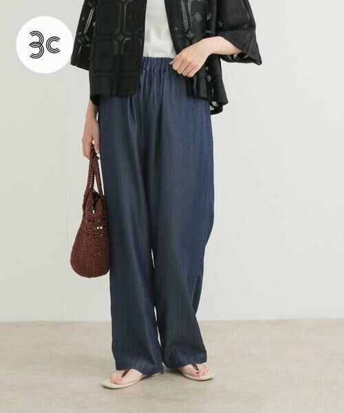 URBAN RESEARCH DOORS/アーバンリサーチ ドアーズ リヨセルデニムイージーパンツ インディゴブルー S URBAN RESEARCH DOORS/アーバンリサーチ ドアーズ リヨセルデニムイージーパンツ インディゴブルー S