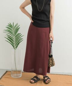 URBAN RESEARCH DOORS / アーバンリサーチ ドアーズ スカート | 麻混レーヨンフレアスカート