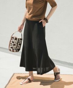 URBAN RESEARCH DOORS / アーバンリサーチ ドアーズ スカート | 麻混レーヨンフレアスカート