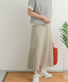 URBAN RESEARCH DOORS / アーバンリサーチ ドアーズ スカート | 麻混レーヨンフレアスカート