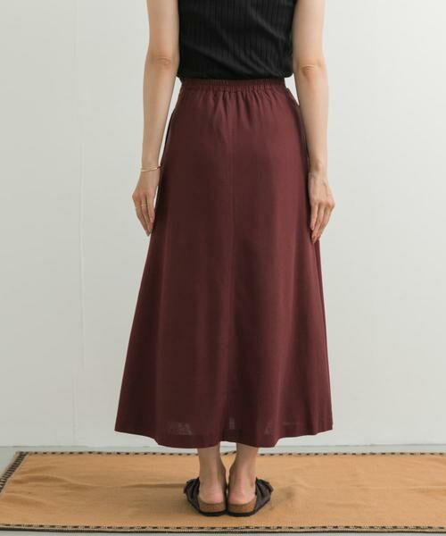 URBAN RESEARCH DOORS / アーバンリサーチ ドアーズ スカート | 麻混レーヨンフレアスカート | 詳細11