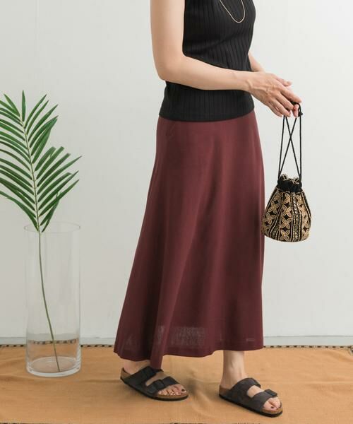 URBAN RESEARCH DOORS / アーバンリサーチ ドアーズ スカート | 麻混レーヨンフレアスカート | 詳細6