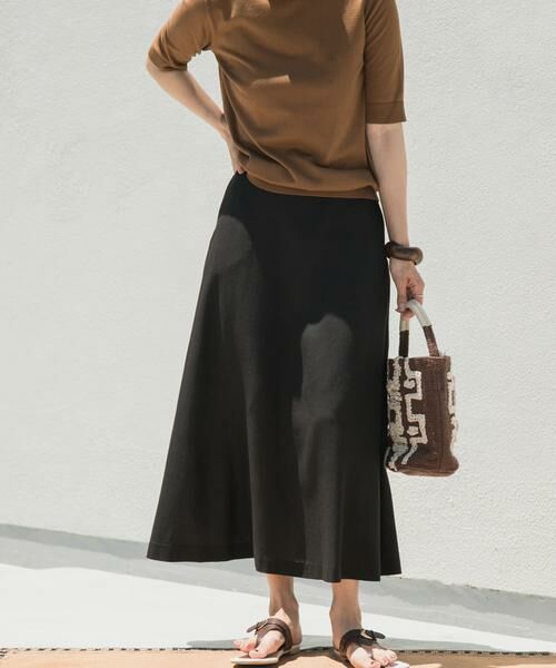 URBAN RESEARCH DOORS / アーバンリサーチ ドアーズ スカート | 麻混レーヨンフレアスカート | 詳細16