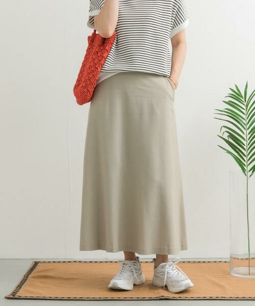 URBAN RESEARCH DOORS / アーバンリサーチ ドアーズ スカート | 麻混レーヨンフレアスカート | 詳細22