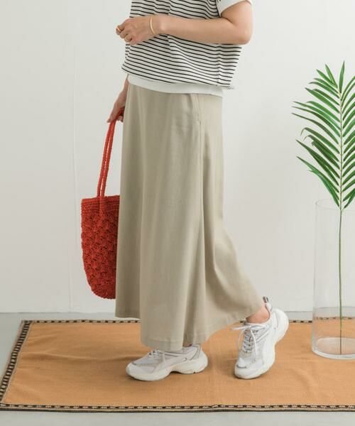 URBAN RESEARCH DOORS / アーバンリサーチ ドアーズ スカート | 麻混レーヨンフレアスカート | 詳細24