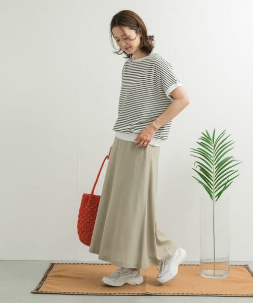 URBAN RESEARCH DOORS / アーバンリサーチ ドアーズ スカート | 麻混レーヨンフレアスカート | 詳細28