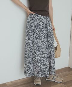 URBAN RESEARCH DOORS / アーバンリサーチ ドアーズ スカート | フラワープリントギャザースカート