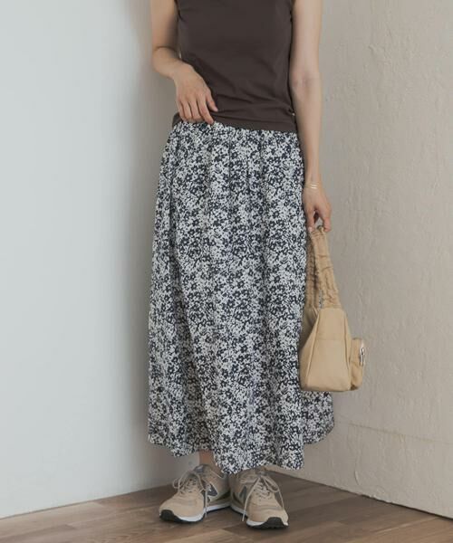 URBAN RESEARCH DOORS / アーバンリサーチ ドアーズ スカート | フラワープリントギャザースカート | 詳細3