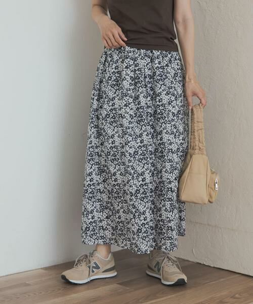 URBAN RESEARCH DOORS / アーバンリサーチ ドアーズ スカート | フラワープリントギャザースカート | 詳細4