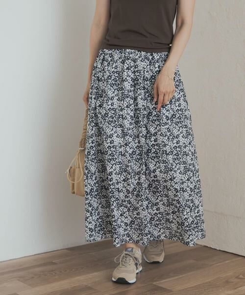 URBAN RESEARCH DOORS / アーバンリサーチ ドアーズ スカート | フラワープリントギャザースカート | 詳細5