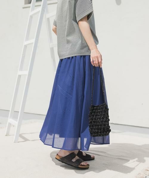 URBAN RESEARCH DOORS / アーバンリサーチ ドアーズ スカート | 『UR TECH』ボイルギャザースカート | 詳細1