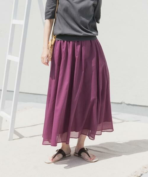 URBAN RESEARCH DOORS / アーバンリサーチ ドアーズ スカート | 『UR TECH』ボイルギャザースカート | 詳細18