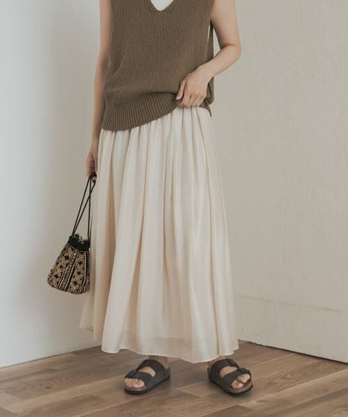 URBAN RESEARCH DOORS / アーバンリサーチ ドアーズ スカート | ブライトギャザースカート | 詳細15