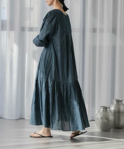 URBAN RESEARCH DOORS / アーバンリサーチ ドアーズ ワンピース | ラメストライプワンピース | 詳細1