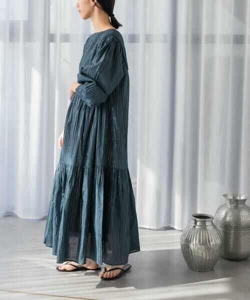 URBAN RESEARCH DOORS / アーバンリサーチ ドアーズ ワンピース | ラメストライプワンピース | 詳細2