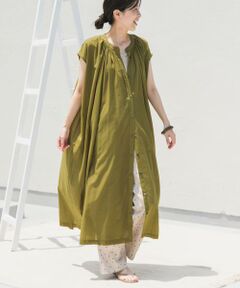 URBAN RESEARCH DOORS / アーバンリサーチ ドアーズ ワンピース | コットンボイルギャザーフレンチワンピース