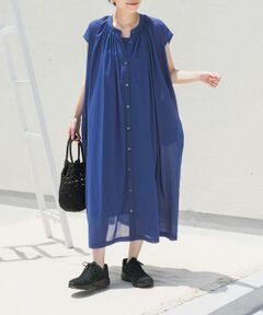 URBAN RESEARCH DOORS / アーバンリサーチ ドアーズ ワンピース | コットンボイルギャザーフレンチワンピース