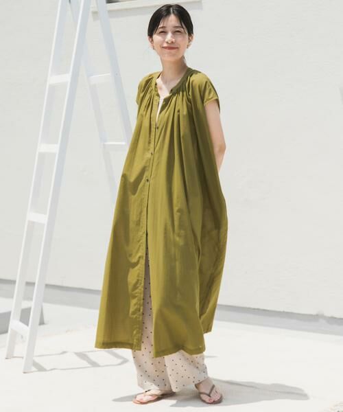 URBAN RESEARCH DOORS / アーバンリサーチ ドアーズ ワンピース | コットンボイルギャザーフレンチワンピース | 詳細1