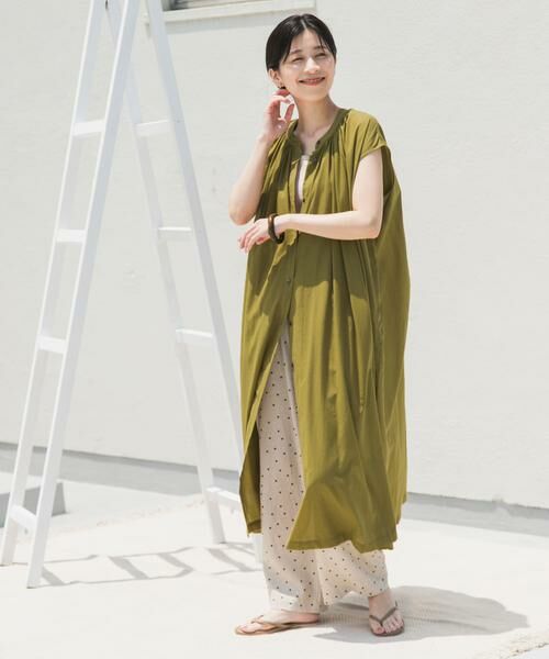 URBAN RESEARCH DOORS / アーバンリサーチ ドアーズ ワンピース | コットンボイルギャザーフレンチワンピース | 詳細3