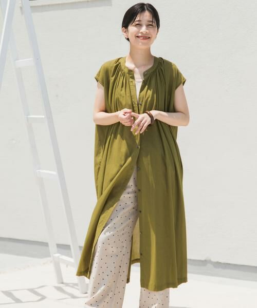 URBAN RESEARCH DOORS / アーバンリサーチ ドアーズ ワンピース | コットンボイルギャザーフレンチワンピース | 詳細5