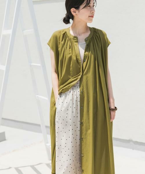 URBAN RESEARCH DOORS / アーバンリサーチ ドアーズ ワンピース | コットンボイルギャザーフレンチワンピース | 詳細6
