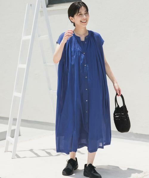 URBAN RESEARCH DOORS / アーバンリサーチ ドアーズ ワンピース | コットンボイルギャザーフレンチワンピース | 詳細11