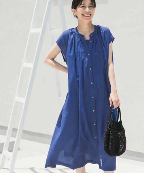 URBAN RESEARCH DOORS / アーバンリサーチ ドアーズ ワンピース | コットンボイルギャザーフレンチワンピース | 詳細17