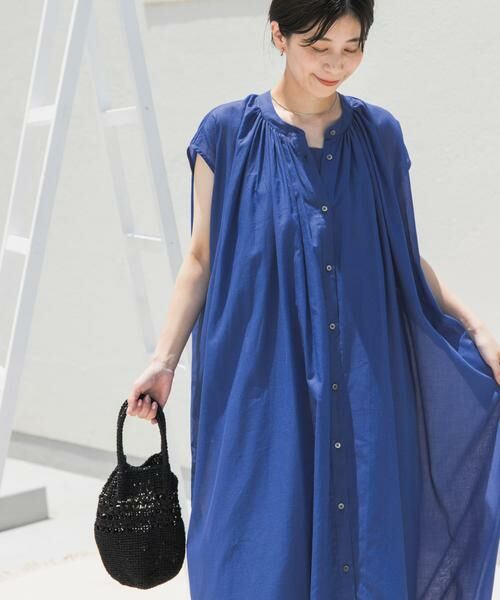 URBAN RESEARCH DOORS / アーバンリサーチ ドアーズ ワンピース | コットンボイルギャザーフレンチワンピース | 詳細18