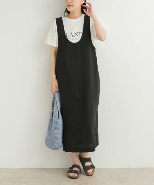 URBAN RESEARCH DOORS / アーバンリサーチ ドアーズ ワンピース | ドライタッチUネックジャンパースカート | 詳細1