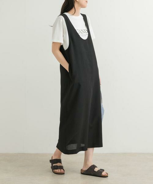 URBAN RESEARCH DOORS / アーバンリサーチ ドアーズ ワンピース | ドライタッチUネックジャンパースカート | 詳細3