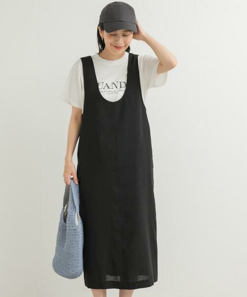 URBAN RESEARCH DOORS / アーバンリサーチ ドアーズ ワンピース | ドライタッチUネックジャンパースカート | 詳細4