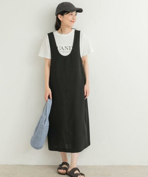 URBAN RESEARCH DOORS / アーバンリサーチ ドアーズ ワンピース | ドライタッチUネックジャンパースカート | 詳細5