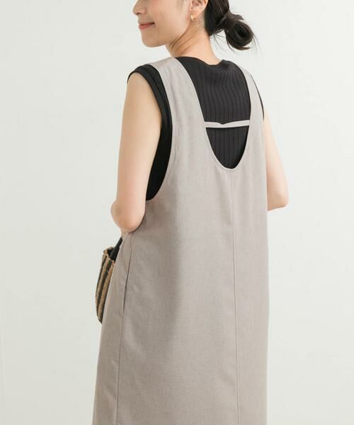 URBAN RESEARCH DOORS / アーバンリサーチ ドアーズ ワンピース | ドライタッチUネックジャンパースカート | 詳細11