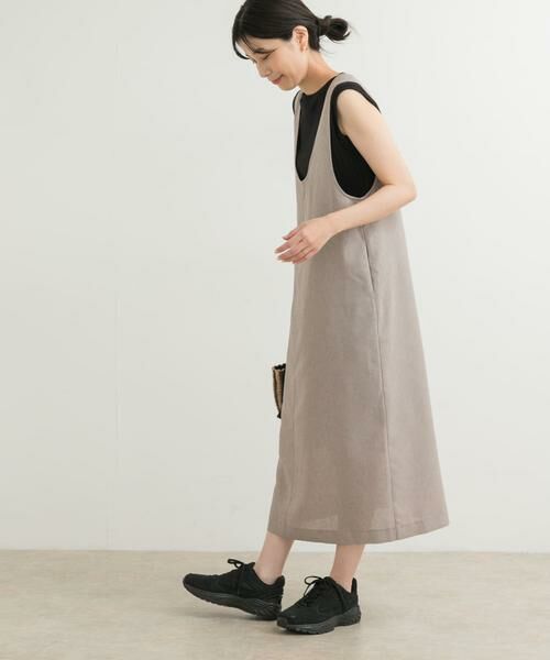 URBAN RESEARCH DOORS / アーバンリサーチ ドアーズ ワンピース | ドライタッチUネックジャンパースカート | 詳細13