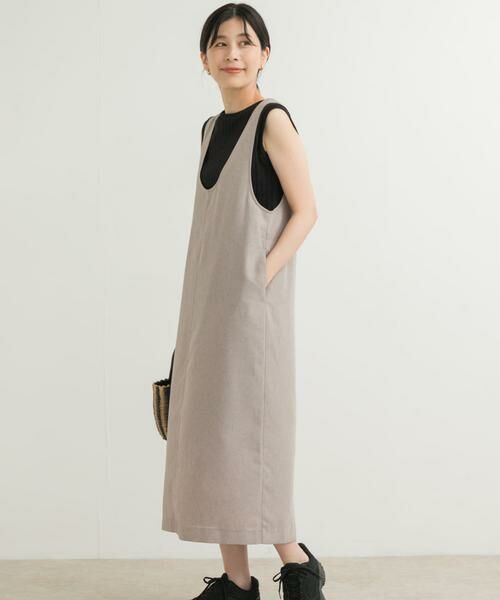 URBAN RESEARCH DOORS / アーバンリサーチ ドアーズ ワンピース | ドライタッチUネックジャンパースカート | 詳細14