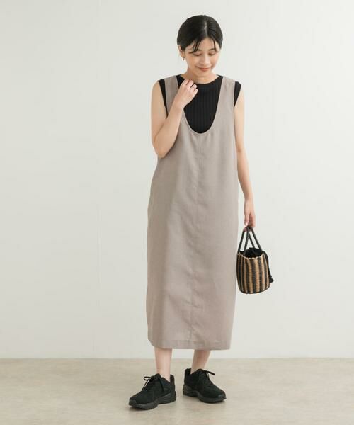 URBAN RESEARCH DOORS / アーバンリサーチ ドアーズ ワンピース | ドライタッチUネックジャンパースカート | 詳細16