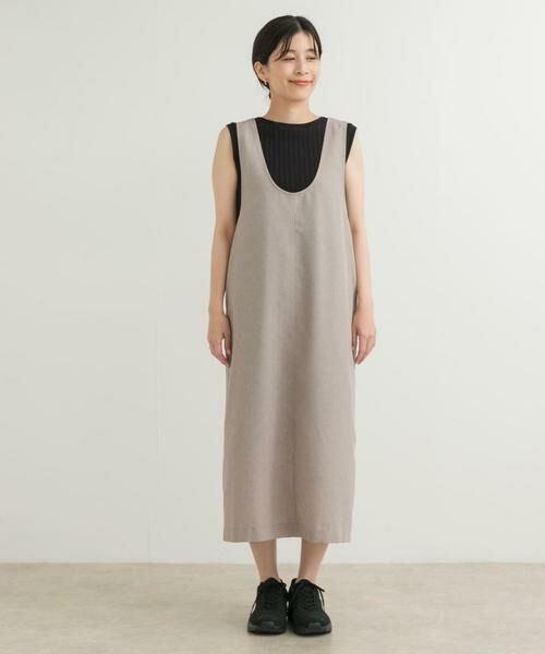 URBAN RESEARCH DOORS / アーバンリサーチ ドアーズ ワンピース | ドライタッチUネックジャンパースカート | 詳細18