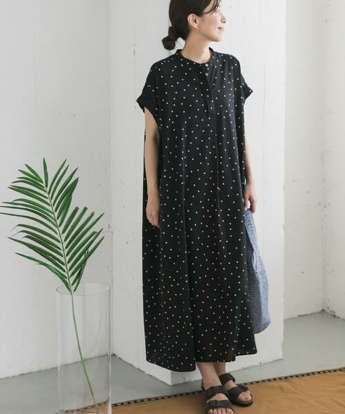 かぐれ　リネンレーヨンワイドワンピース アーバンリサーチドアーズ 楽天市場】【SALE／30%OFF】リネンレーヨンバイカラーワンピース