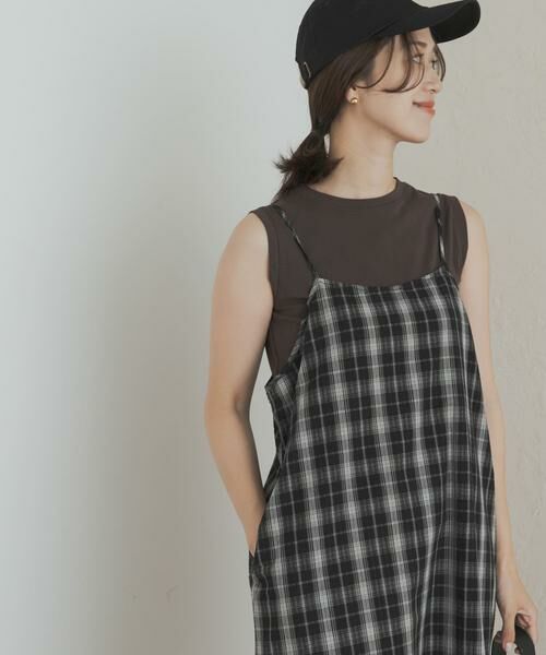 URBAN RESEARCH DOORS / アーバンリサーチ ドアーズ ワンピース | チェックキャミワンピース | 詳細14