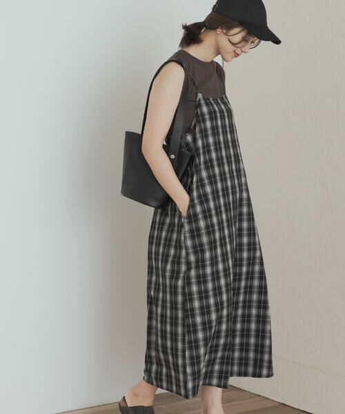 URBAN RESEARCH DOORS / アーバンリサーチ ドアーズ ワンピース | チェックキャミワンピース | 詳細17