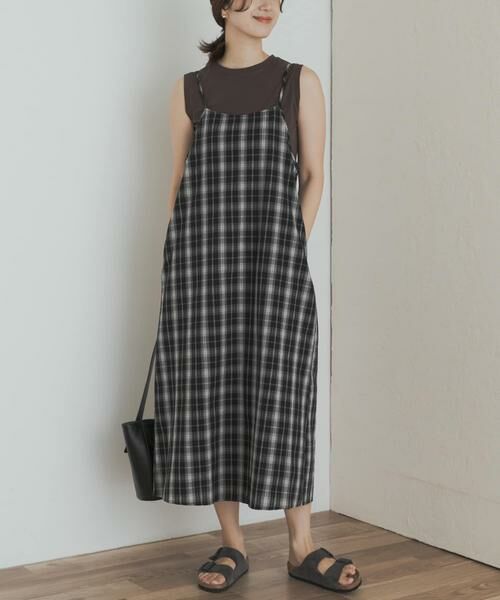 URBAN RESEARCH DOORS / アーバンリサーチ ドアーズ ワンピース | チェックキャミワンピース | 詳細18