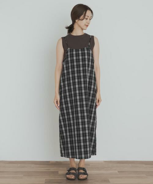 URBAN RESEARCH DOORS / アーバンリサーチ ドアーズ ワンピース | チェックキャミワンピース | 詳細21