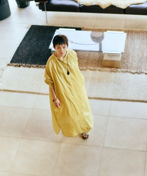 URBAN RESEARCH DOORS / アーバンリサーチ ドアーズ ワンピース | リネンギャザーワンピース | 詳細10