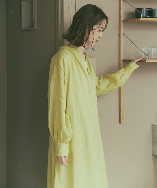 URBAN RESEARCH DOORS / アーバンリサーチ ドアーズ ワンピース | リネンギャザーワンピース | 詳細2
