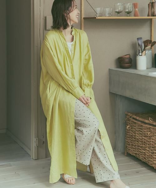 URBAN RESEARCH DOORS / アーバンリサーチ ドアーズ ワンピース | リネンギャザーワンピース | 詳細5