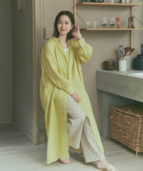 URBAN RESEARCH DOORS / アーバンリサーチ ドアーズ ワンピース | リネンギャザーワンピース | 詳細6