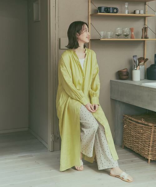 URBAN RESEARCH DOORS / アーバンリサーチ ドアーズ ワンピース | リネンギャザーワンピース | 詳細7