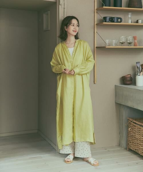 URBAN RESEARCH DOORS / アーバンリサーチ ドアーズ ワンピース | リネンギャザーワンピース | 詳細8