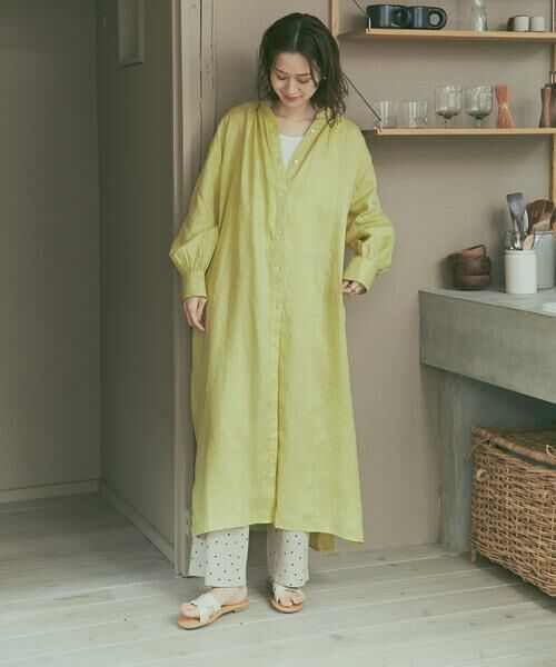 URBAN RESEARCH DOORS / アーバンリサーチ ドアーズ ワンピース | リネンギャザーワンピース | 詳細9
